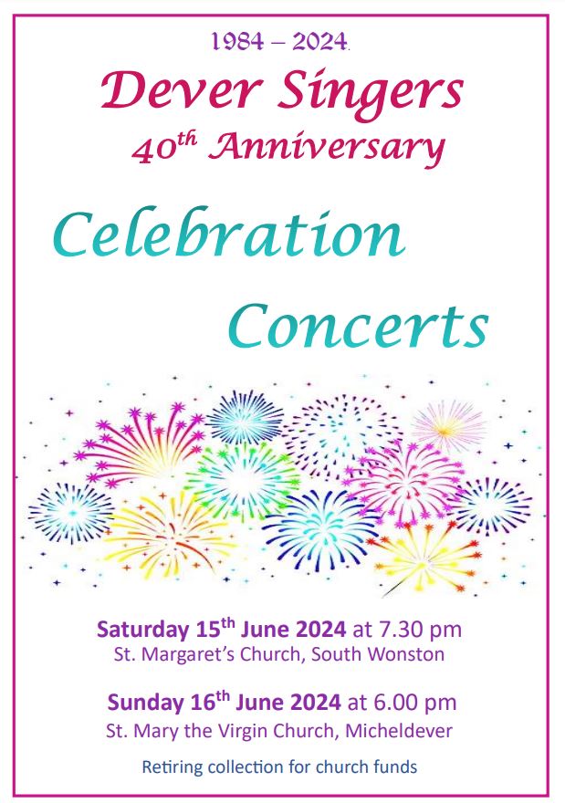 40th Anniversary Dever Singers Concert 15th June 2024