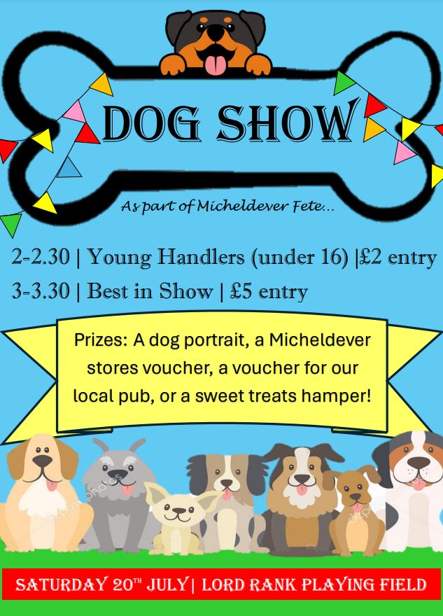Dog show at Micheldever Summer Fete 2024