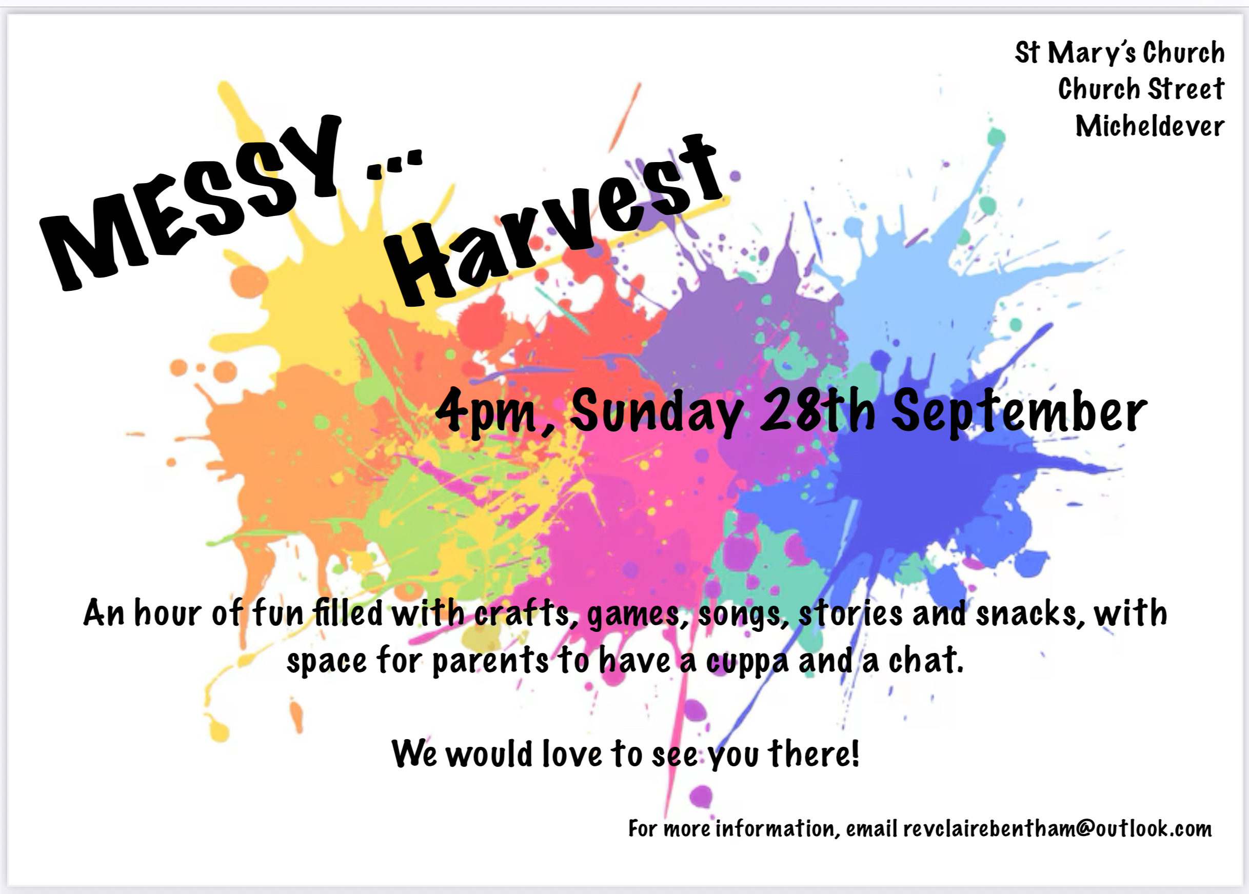Messy Harvest St Mary;s September