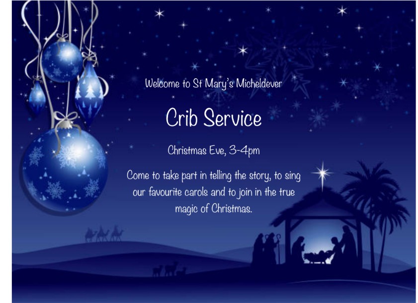 St Mary's Crib Service 24th December at 3pm