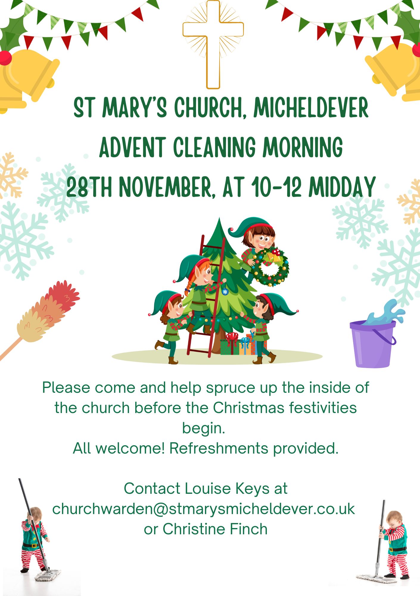 Advent Church Cleaning Morning in preparation for Christmas 2026
